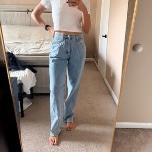 PLT High Waisted Split Hem Jeans